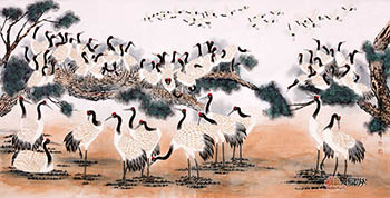 Chinese  Painting,120cm x 235cm,wjh21181001-x