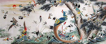 Chinese  Painting,96cm x 240cm,ysq21078008-x