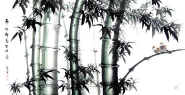 Chinese Bamboo Painting,66cm x 136cm,2566002-x