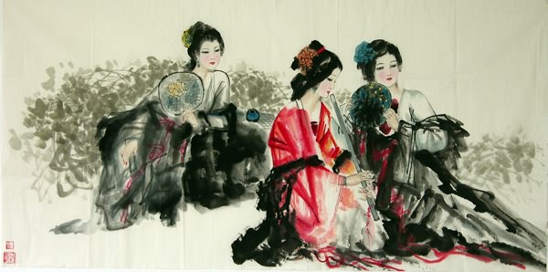 Beautiful Ladies,69cm x 138cm(27〃 x 54〃),3348003-z