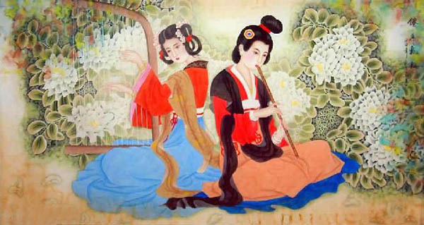 Beautiful Ladies,69cm x 138cm(27〃 x 54〃),3530024-z