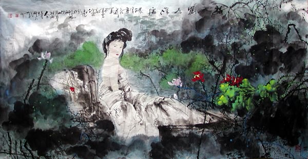 Beautiful Ladies,50cm x 100cm(19〃 x 39〃),3542006-z