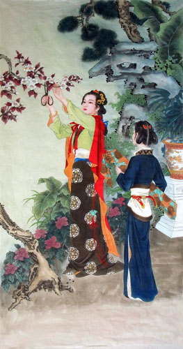 Beautiful Ladies,70cm x 135cm(28〃 x 53〃),3807004-z