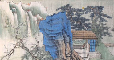 Chinese Buildings Pavilions Palaces Towers Terraces Painting,65cm x 125cm,1452009-x