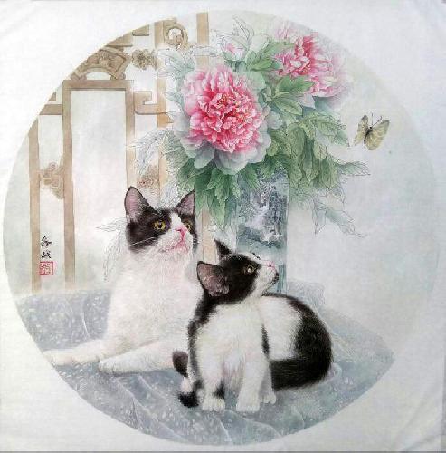 Cat,66cm x 66cm(26〃 x 26〃),lbz41082003-z