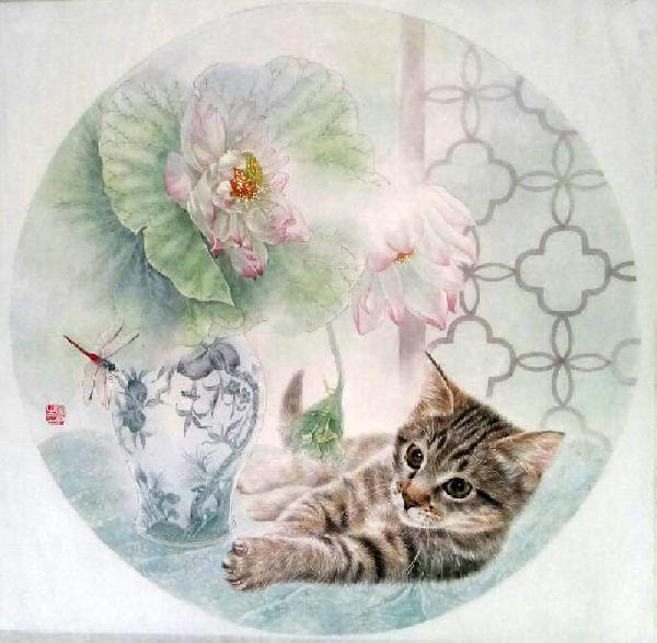 Cat,66cm x 66cm(26〃 x 26〃),lbz41082004-z