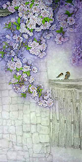 Chinese Cherry Blossom Painting,66cm x 136cm,2735018-x