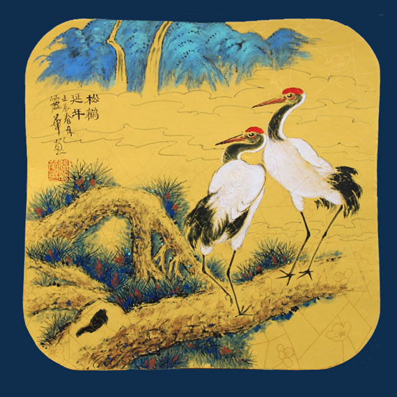 Crane,34cm x 34cm(13〃 x 13〃),2485080-z