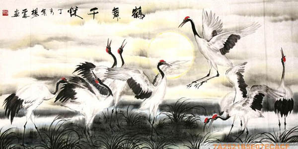 Crane,69cm x 138cm(27〃 x 54〃),2511001-z