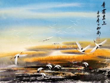 Chinese Crane Painting,34cm x 46cm,2528001-x