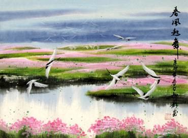 Chinese Crane Painting,34cm x 46cm,2528002-x