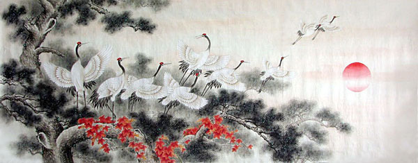 Crane,120cm x 360cm(47〃 x 142〃),2600011-z