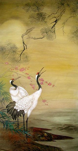 Crane,50cm x 100cm(19〃 x 39〃),4358007-z