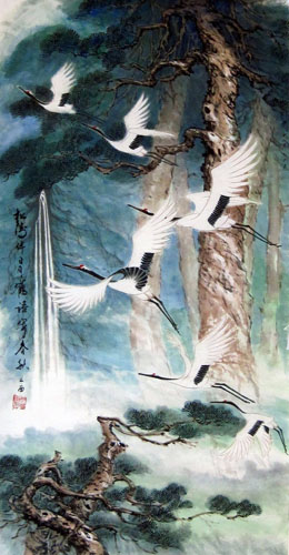 Crane,69cm x 138cm(27〃 x 54〃),4700014-z