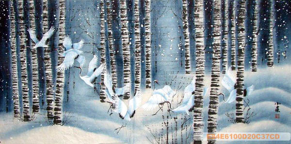 Crane,66cm x 136cm(26〃 x 53〃),4701004-z