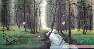 Chinese Crane Painting,50cm x 100cm,4702001-x