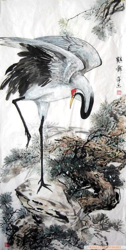 Crane,50cm x 100cm(19〃 x 39〃),4705001-z