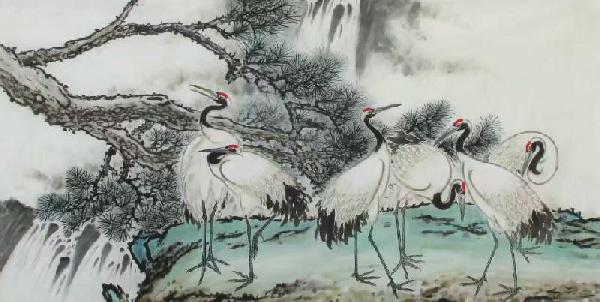 Crane,69cm x 138cm(27〃 x 54〃),ysq21078001-z