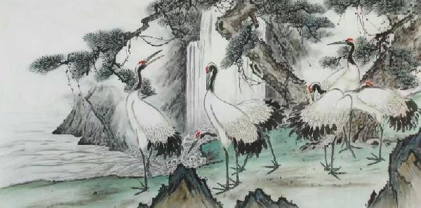 Crane,69cm x 138cm(27〃 x 54〃),ysq21078002-z