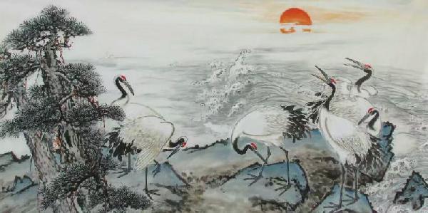 Crane,69cm x 138cm(27〃 x 54〃),ysq21078005-z