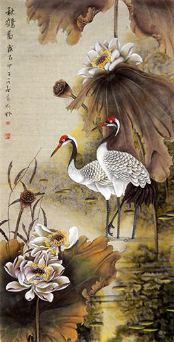 Crane,66cm x 130cm(26〃 x 51〃),zcb21196001-z