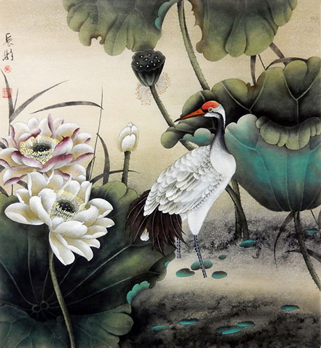 Crane,66cm x 72cm(26〃 x 28〃),zcb21196002-z