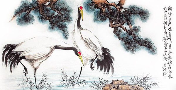 Crane,68cm x 136cm(27〃 x 54〃),zy21191017-z