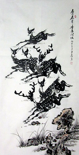 Deer,68cm x 136cm(27〃 x 54〃),wlc41206004-z