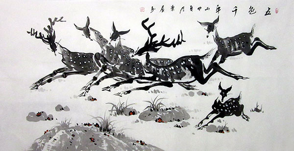 Deer,68cm x 136cm(27〃 x 54〃),wlc41206006-z