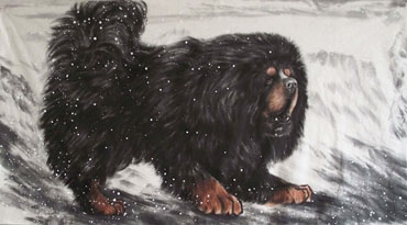 Chinese Dog Painting,97cm x 180cm,4445005-x