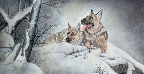 Dog,66cm x 130cm(26〃 x 51〃),4460003-z