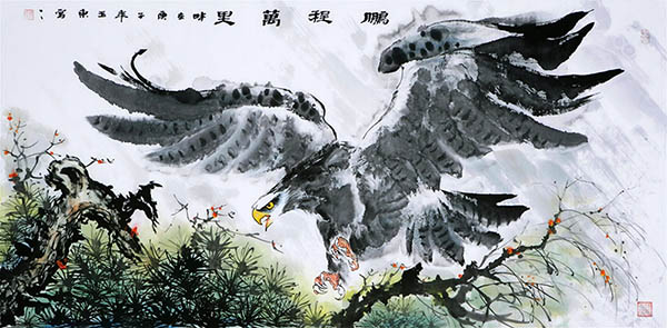 Eagle,68cm x 136cm(27〃 x 54〃),cyd41123002-z