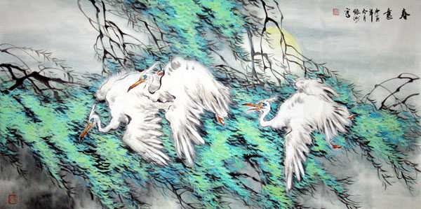 Egret,66cm x 136cm(26〃 x 53〃),2438008-z