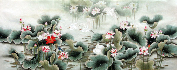 Egret,120cm x 360cm(47〃 x 142〃),2600009-z