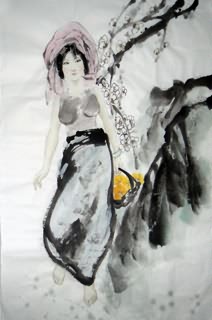 Chinese Ethnic Minority Painting,69cm x 46cm,3812004-x