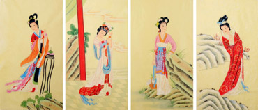 Famous Four Beauties,55cm x 95cm,3810015-x