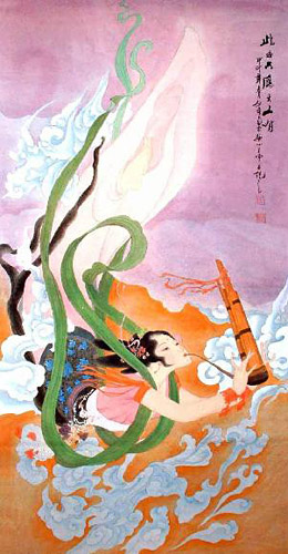 Flying Apsaras,65cm x 125cm(25〃 x 49〃),3530019-z