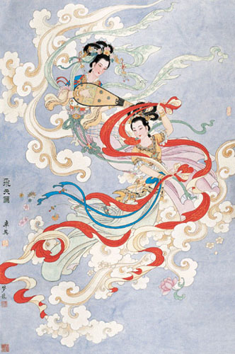 Flying Apsaras,65cm x 100cm(25〃 x 39〃),3773003-z