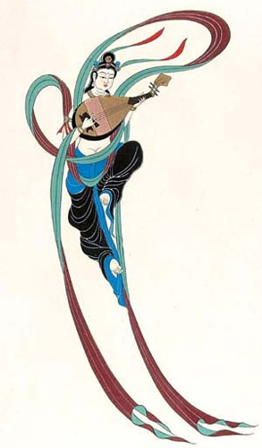 Flying Apsaras,55cm x 100cm(22〃 x 39〃),3773006-z