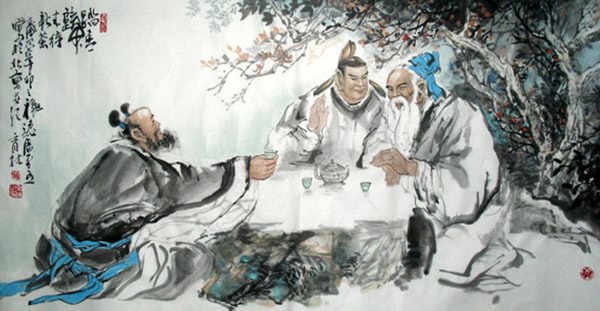 Gao Shi Play Chess Tea Song,69cm x 138cm(27〃 x 54〃),3447020-z