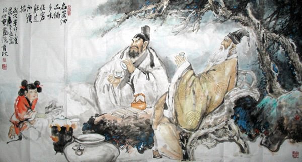 Gao Shi Play Chess Tea Song,97cm x 180cm(38〃 x 70〃),3447026-z