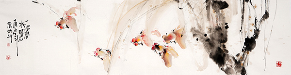 Goldfish,35cm x 136cm(14〃 x 53〃),lzl21221009-z