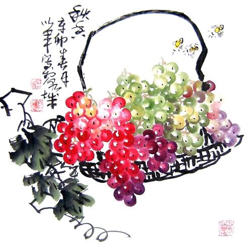 Grape,50cm x 50cm(19〃 x 19〃),2552023-z