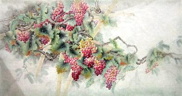 Chinese Grape Painting,97cm x 180cm,2574034-x