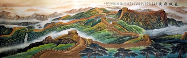 Chinese Great Wall Painting,97cm x 320cm,1060001-x