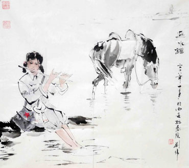 Chinese Horse Painting,70cm x 80cm,41093009-x