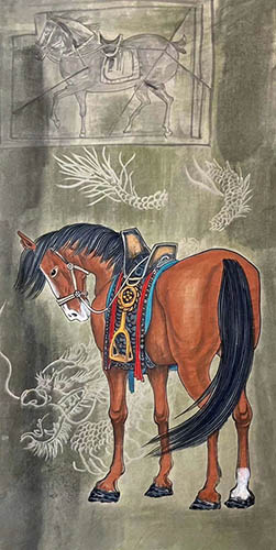 Horse,68cm x 136cm(27〃 x 54〃),lzx41188006-z