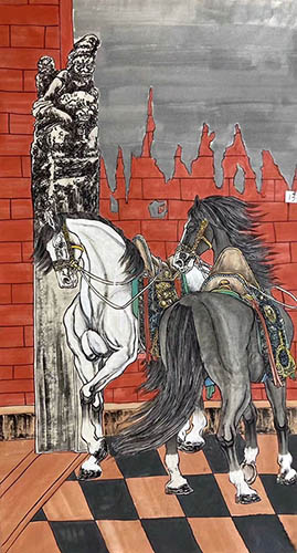 Horse,68cm x 136cm(27〃 x 54〃),lzx41188007-z