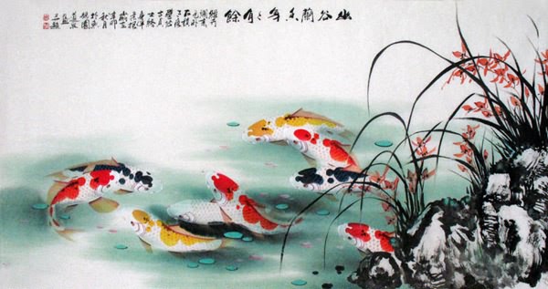 Koi Fish,69cm x 138cm(27〃 x 54〃),2078018-z