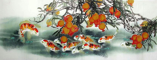 Koi Fish,70cm x 180cm(27〃 x 70〃),2324048-z